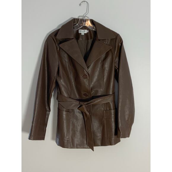 Molly Bracken Faux Leather coat size xs - Picture 1 of 6